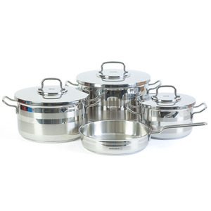 Korkmaz Stainless Steel Cookware Set, 7 pcs(Including Lids), Astra 2 A2054