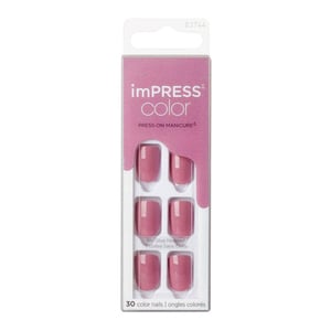 Kiss Impress Press-On Manicure Color Nails Platonic Pink KIMC011C 30 pcs