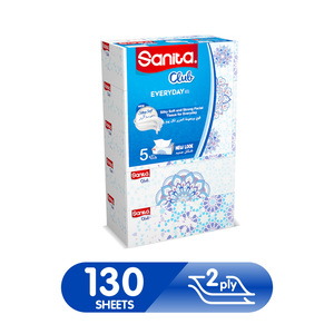 Sanita Club Silky Soft Facial Tissue 2 ply 5 x 130 Sheets