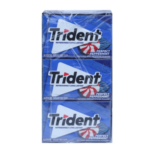 Trident Sugar Free Perfect Peppermint Chewing Gum 14 Sticks