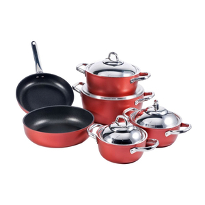 Saflon Titanium Cookware Set with Lid, 10 pcs, Assorted , GSA100-2