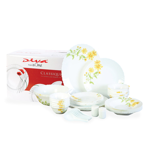 La Opala Diva Classique Collection Dinner Set, 41 pcs, Assorted Design