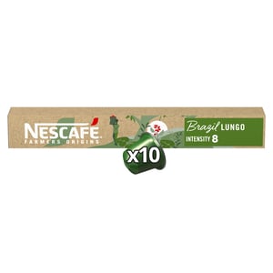 Nescafe Farmers Origins  Brazil  Lungo Intensity 8 Coffee Capsules 44 g