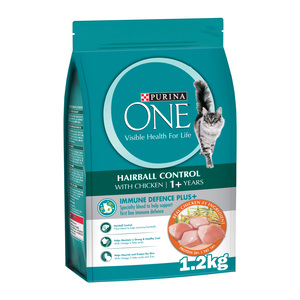 Purina One Cat FoodHairball Control With Chicken Flavour For 1+ Years Value Pack 1.2 kg