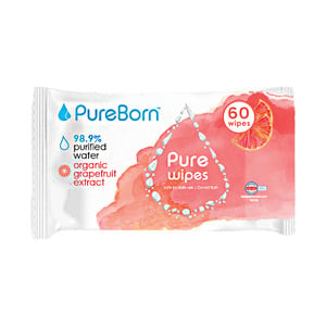 Pure Born Pure Wipes 60 Sheets