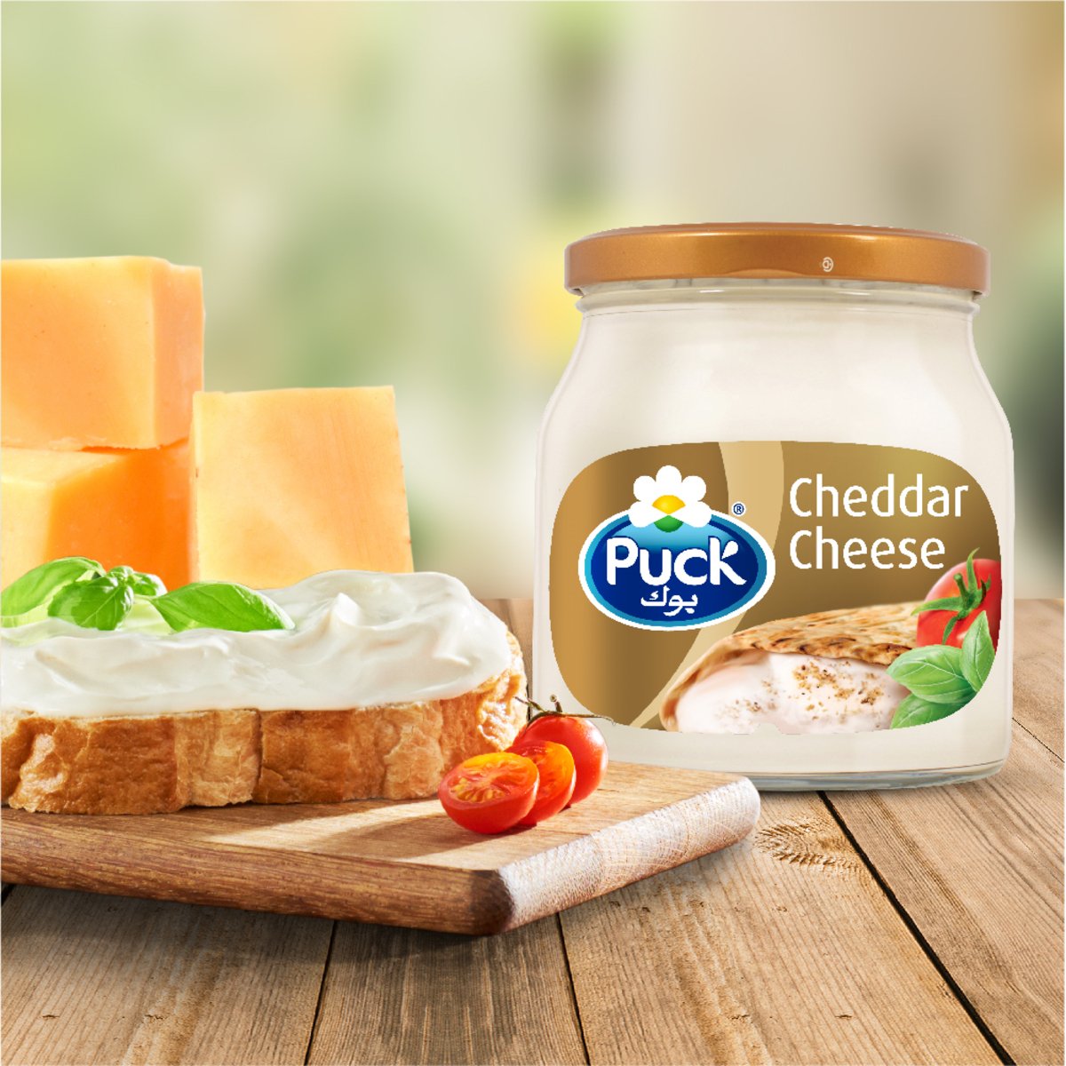 Puck Cheddar Cream Cheese Spread Jar 500 g