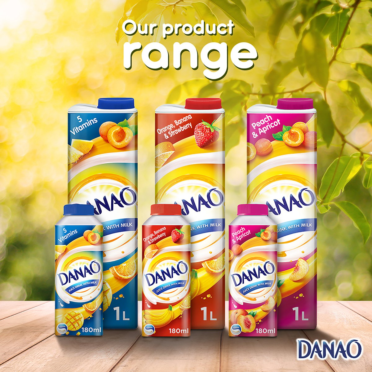 Danao Juice Drink with Milk 5 Vitamins 1 Litre