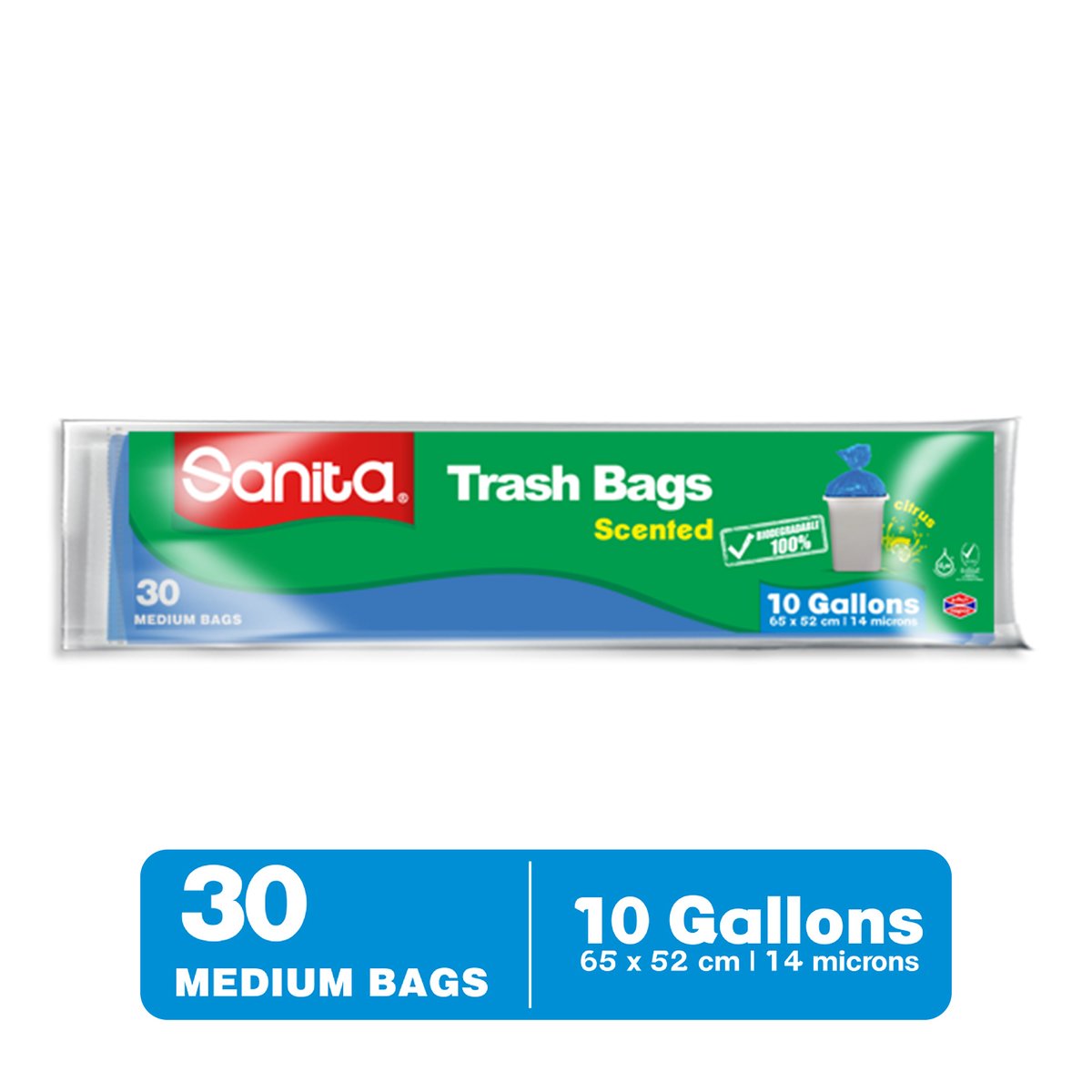 Sanita Club Trash Bags Bio Degradable 5 Gallons 130 Bags