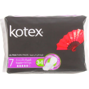 Kotex Ultra Thin Pads Super + Wings 7pcs