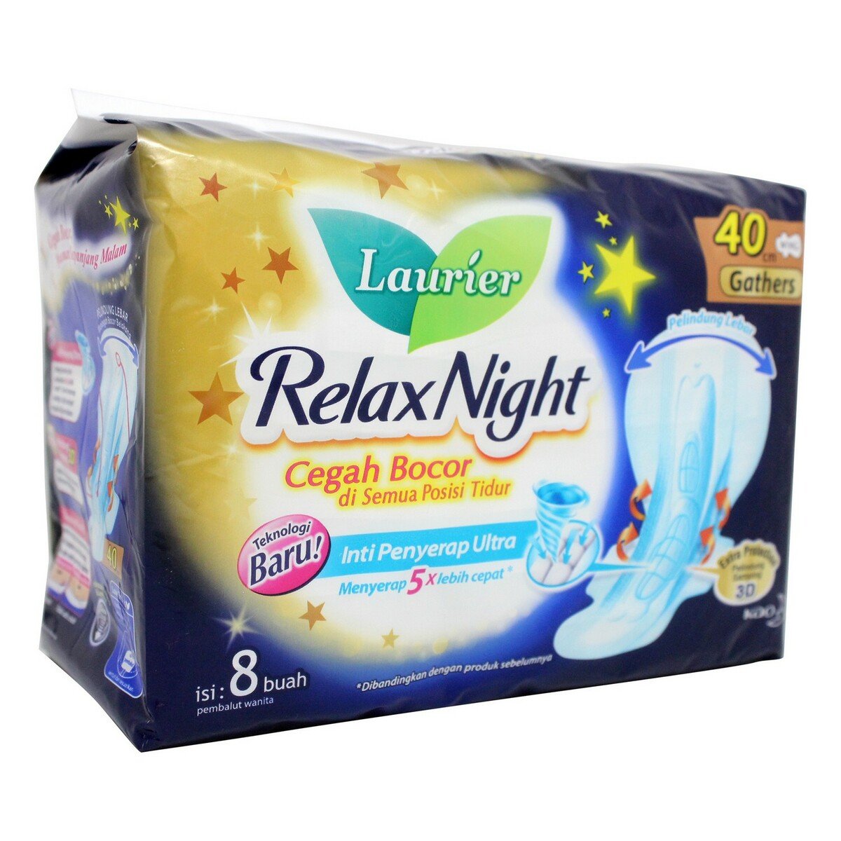 Laurier Relax Night With Gathers 40cm 8pcs