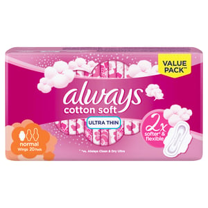 Always Ultra Thin Regular Pads With Wings, Unscented, 96 Count