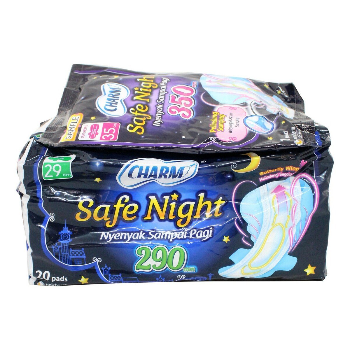 Charm Body Fit Night Wing 29cm 20pcs