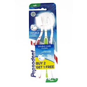 Pepsodent Sikat Gigi Double Care Clean 3pcs