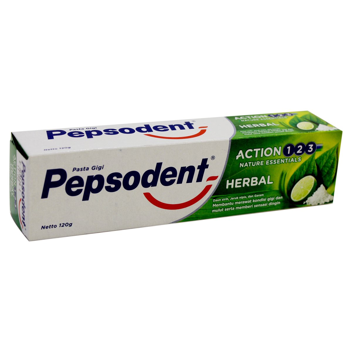 Pasta Gigi Pepsodent lengkap 8act Herbal 120g