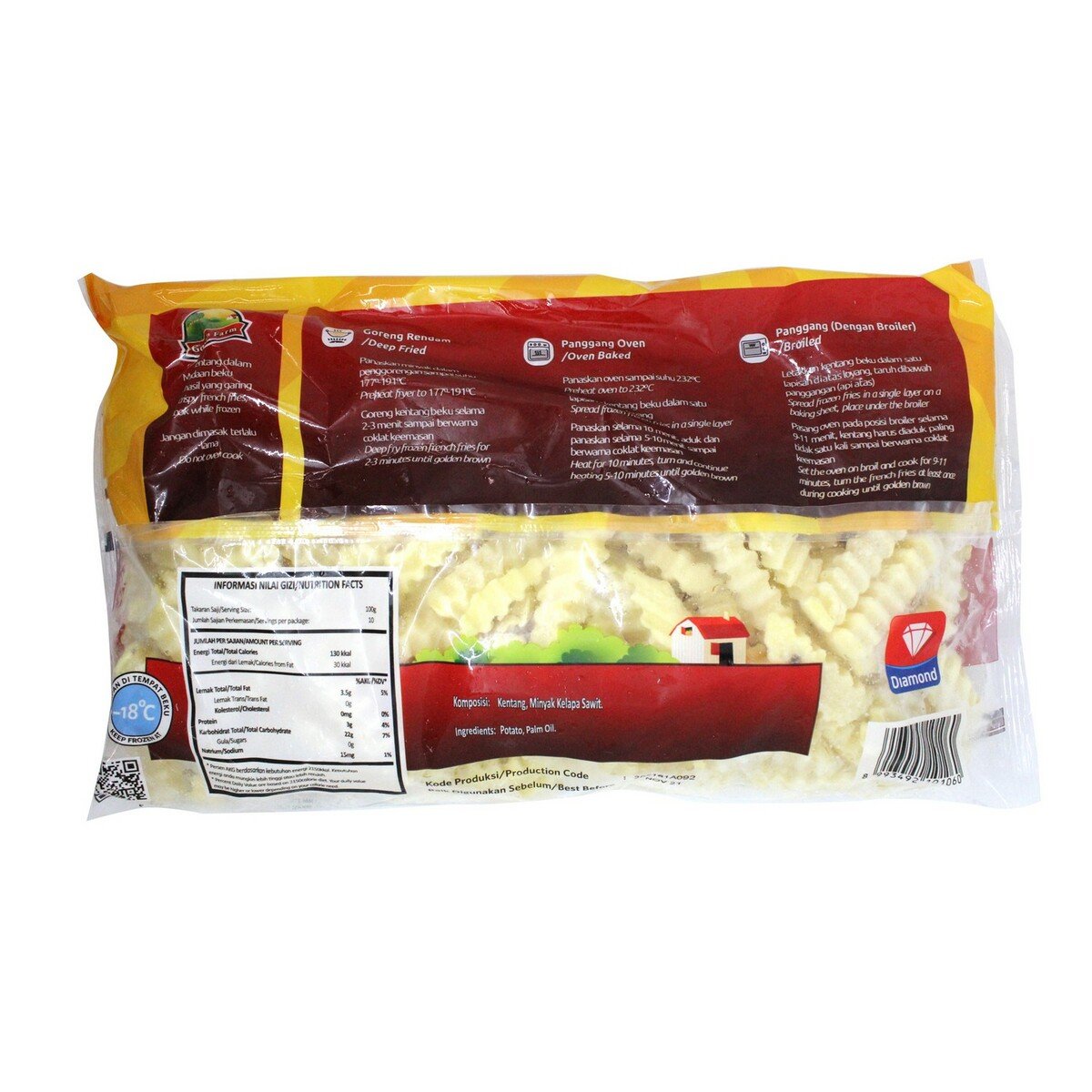 Golden Farm Kentang Goreng Crinkle Cut 1000g