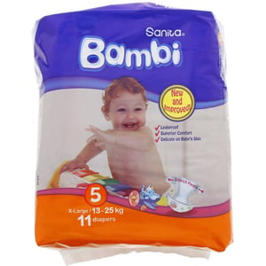 Sanita Bambi Baby Diaper 5 Extra Large 13-25kg 11pcs