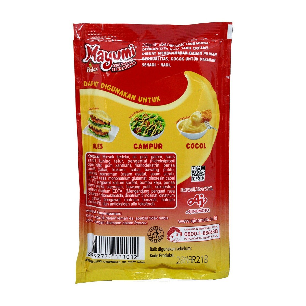 Mayumi Mayonaise Pedas Sachet 100g