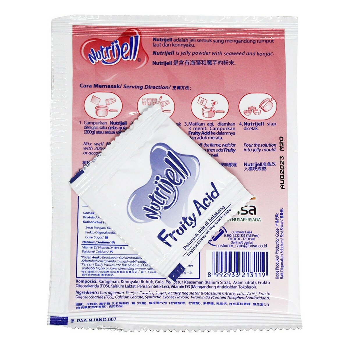 Nutrijell Agar Leci 15g