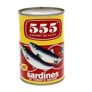 555 Hot Sardines In Tomato Sauce 425 g