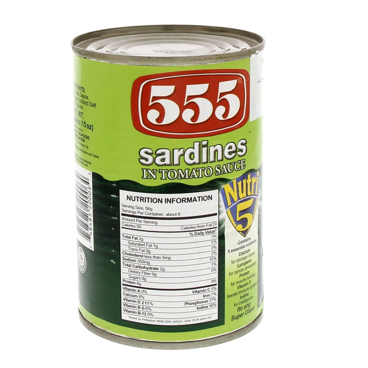 555 Nutri-5 Sardines In Tomato Sauce 425 g