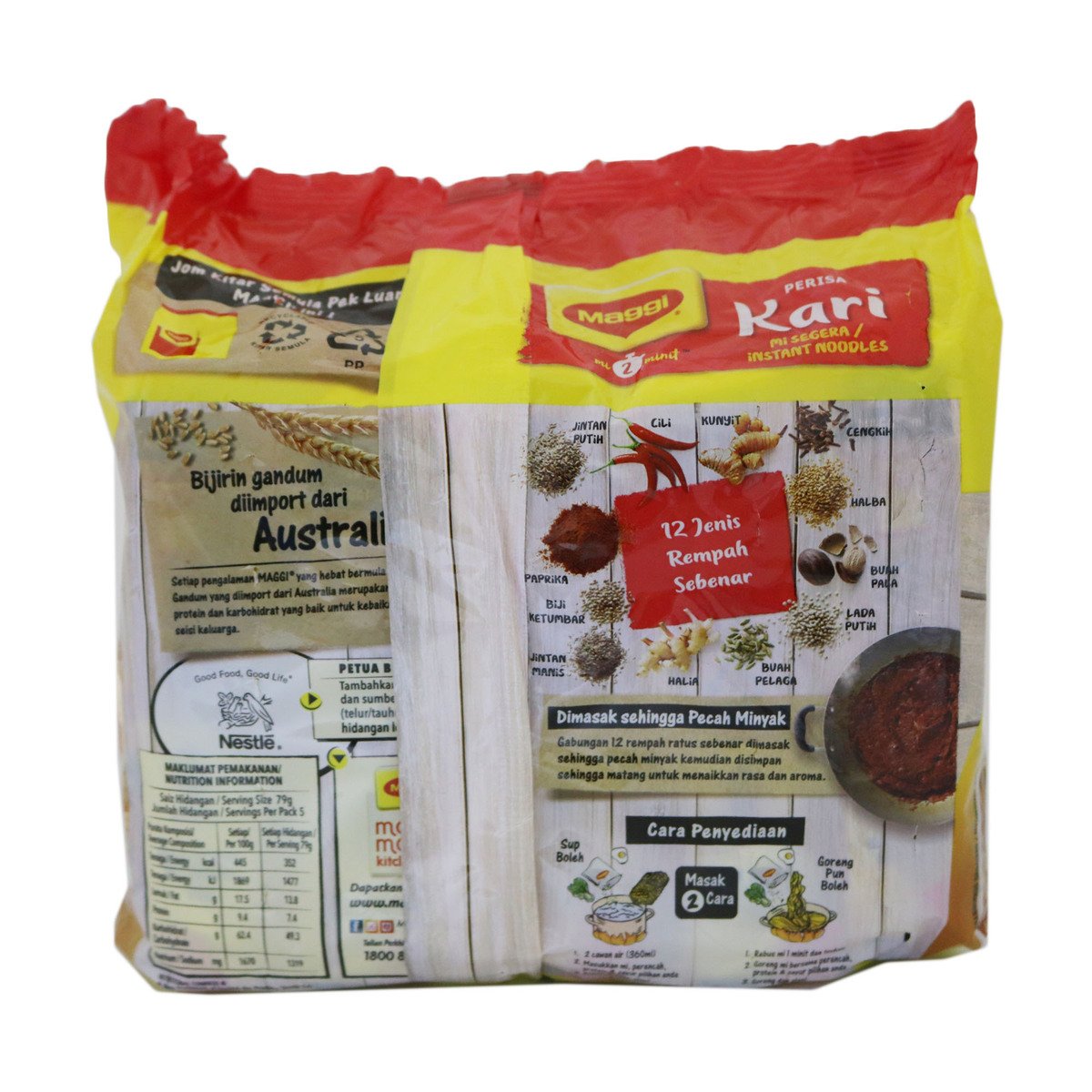 Maggi 2-Minte Curry 5 x 75g