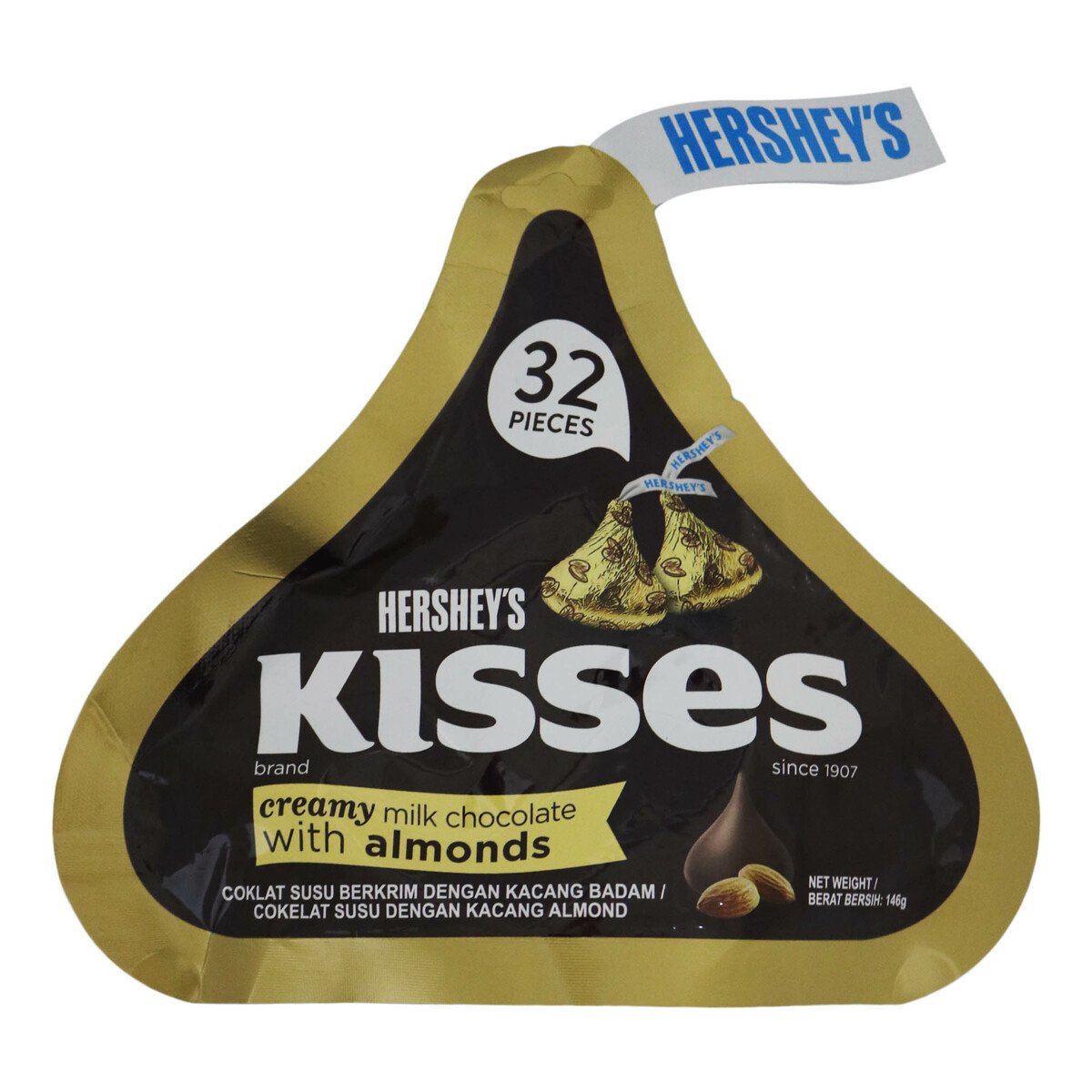 Hersheys Milk With Almond Iconic Kisses 146g