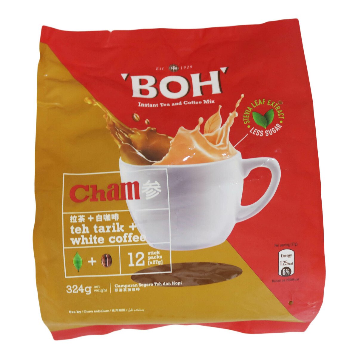 Boh Cham Teh Tarik + White Coffee 12 x 27g