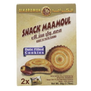Al Karamah Snack Maamoul Date Filled Cookies 14 x 50 g