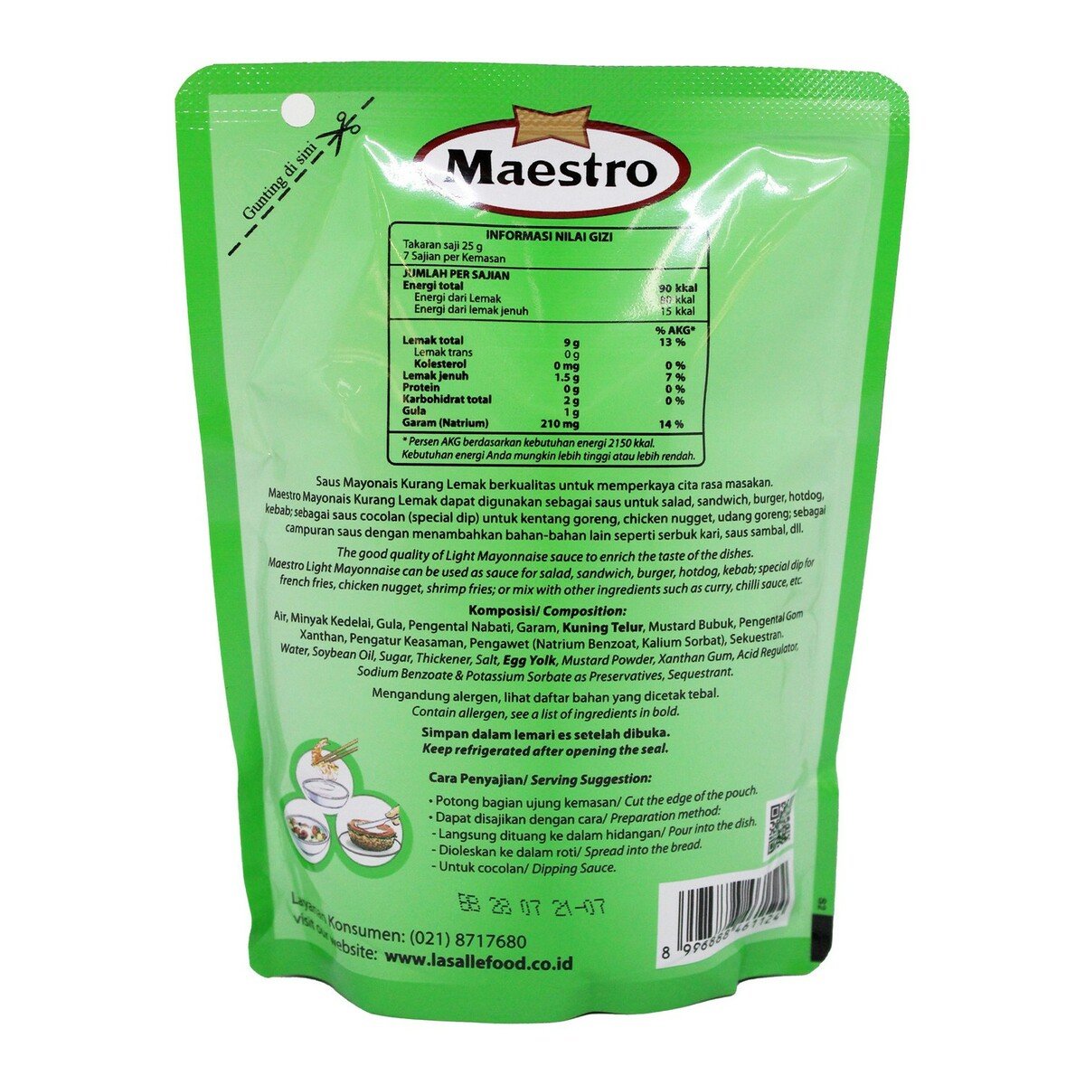 Maestro Mayonnaise Pouch 180g