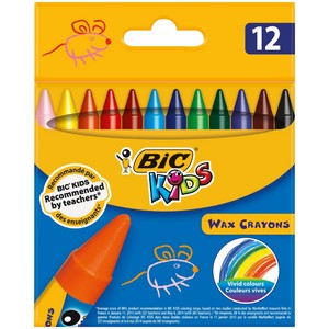 Bic Kids Wax Crayons BIS671 12's