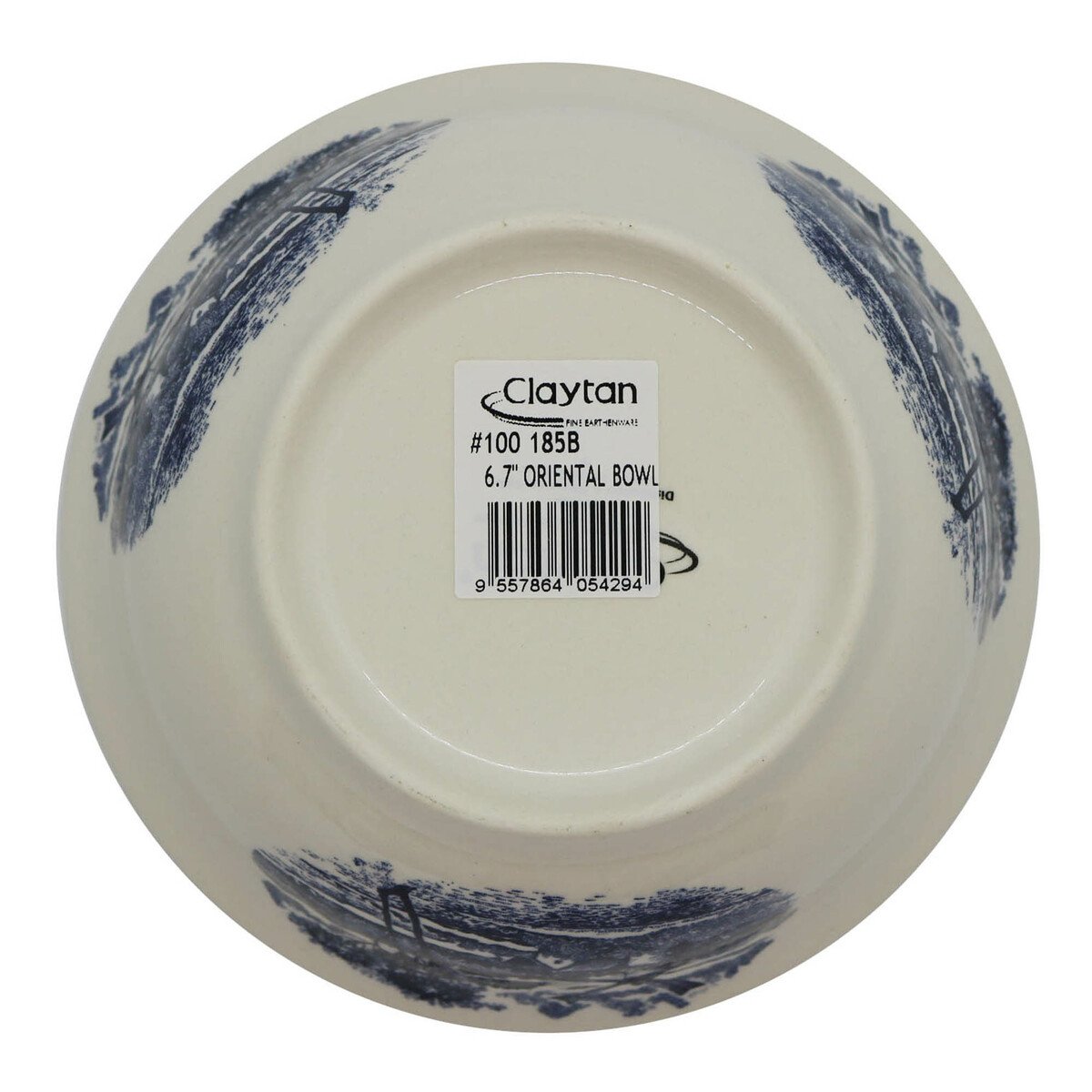 Claytan Windmill Blue Oriental Bowl 6.7"-3