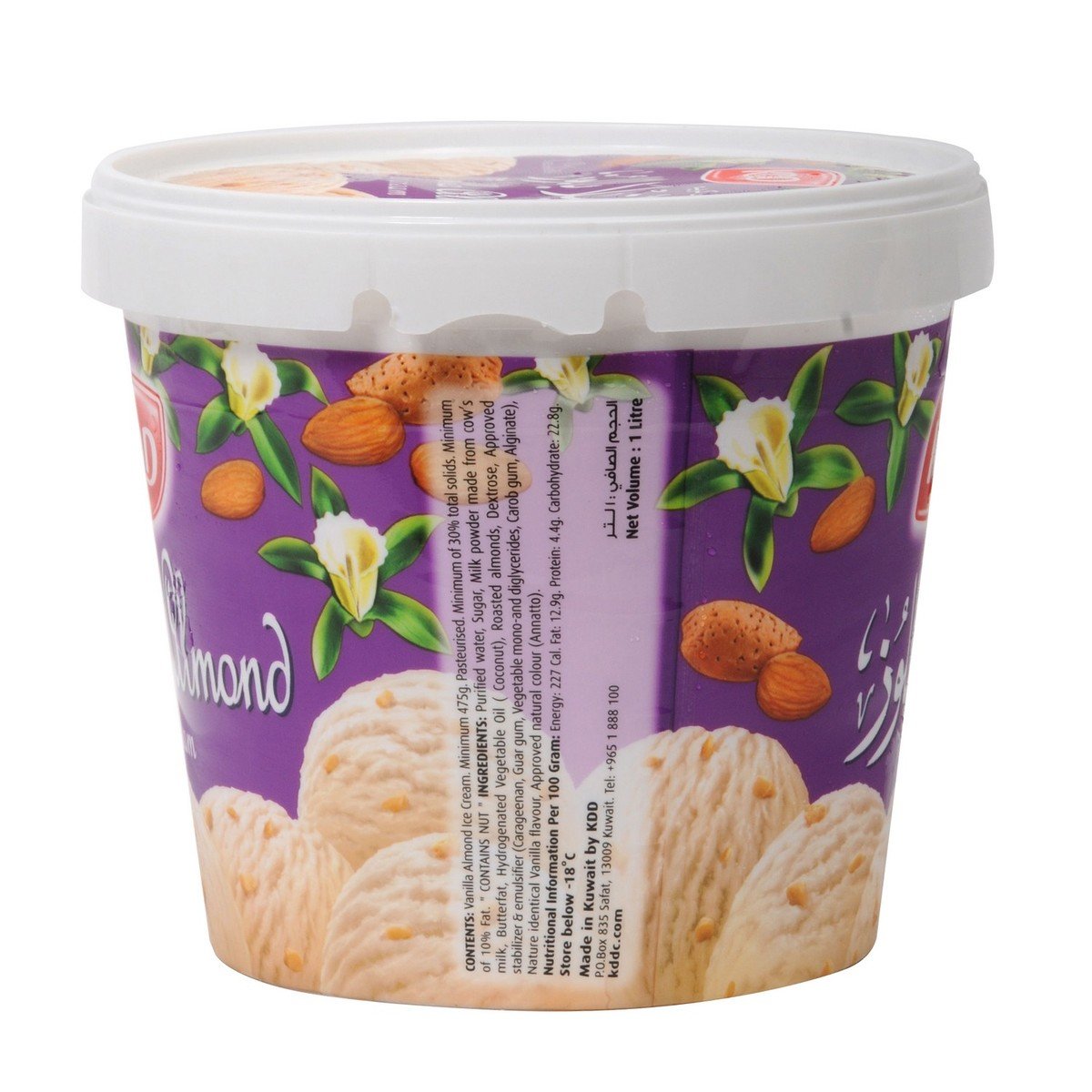 KDD Vanilla Almond Ice Cream 1 Litre