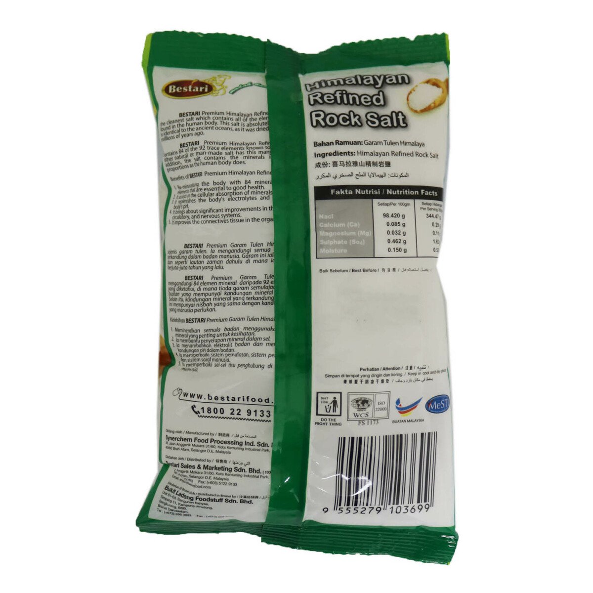 Bastari Refined Rock Salt 350g