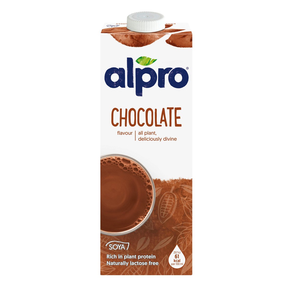 Alpro Soya Milk Chocolate Flavour 1Litre Online at Best Price Vegan  products Lulu KSA