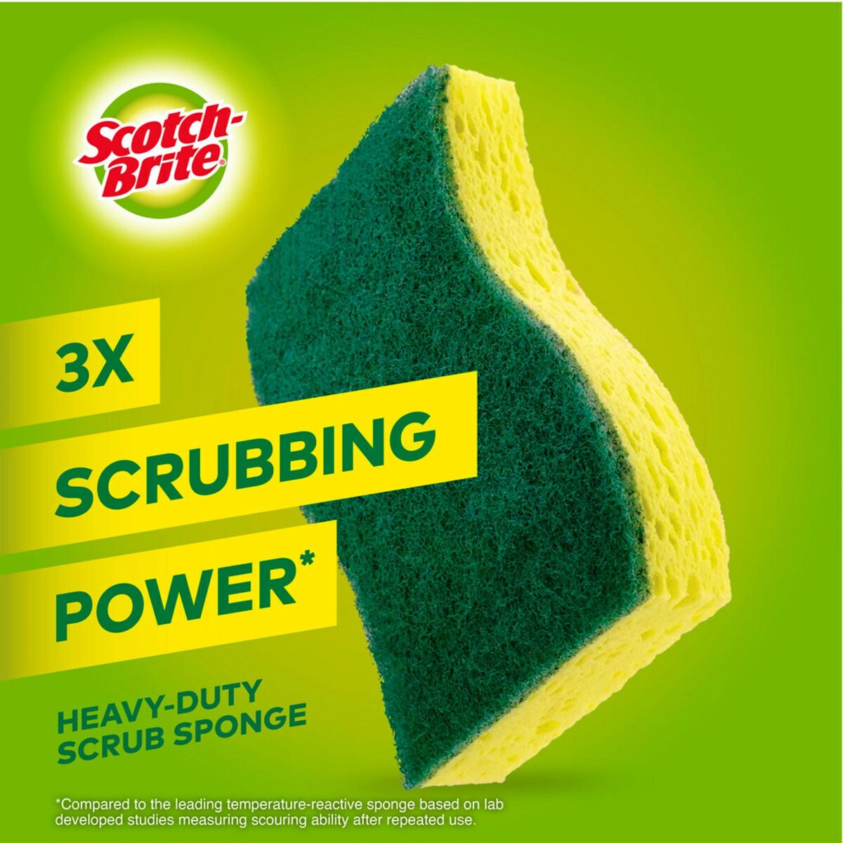 Scotch Brite Heavy Duty Scrub Sponges Size 114mm x 68mm x 15mm 3pcs Online  at Best Price, Cellulosic