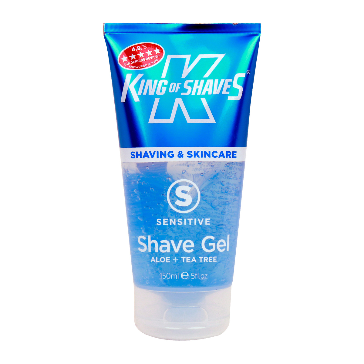 King Of Shave Sensitive Shave Gel Aloe + Tea Tree 150ml