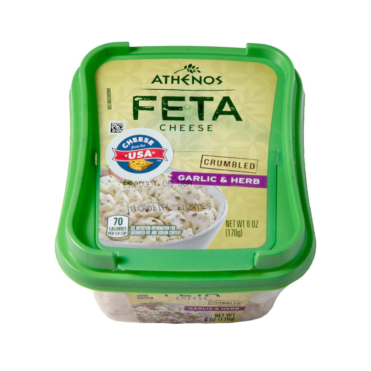 Athenos Feta Cheese Crumbled Garlic & Herb 170 g