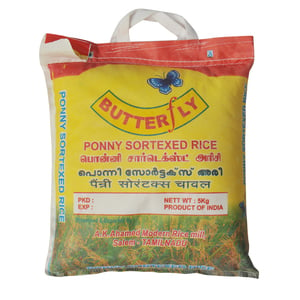 Butterfly Ponny Sortexed Rice 5 kg