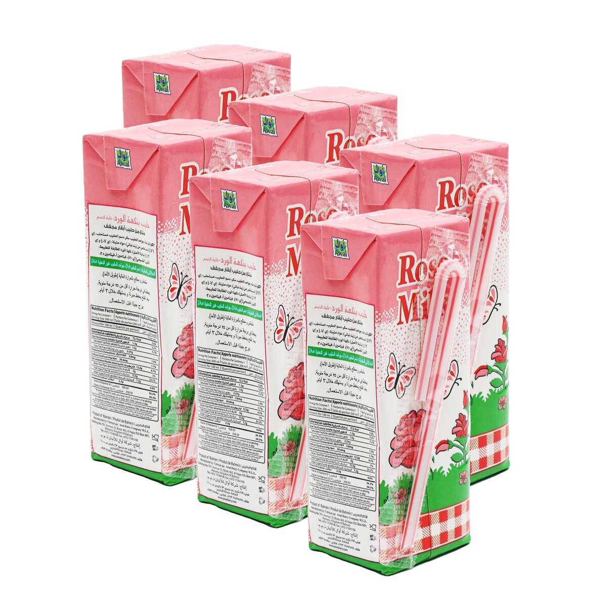 Awal Milk Rose Flavour 6 x 200ml