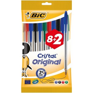 Bic Crystal Ball Pen Assorted 10's