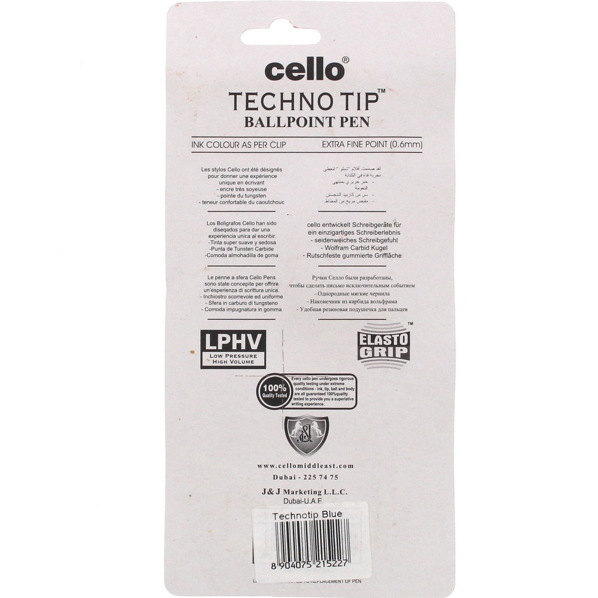 Cello Techno Tip Ball Pen Blue 5's