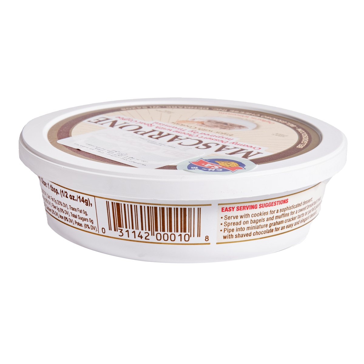 Belgioioso Mascarpone Creamy Dessert Cheese With Real Coffee 8 oz