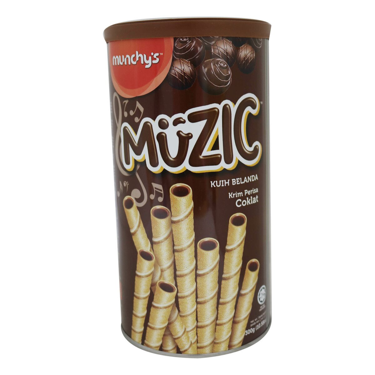 Muzic Luxes Chocolate Wafer Rolls Biscuits 300g