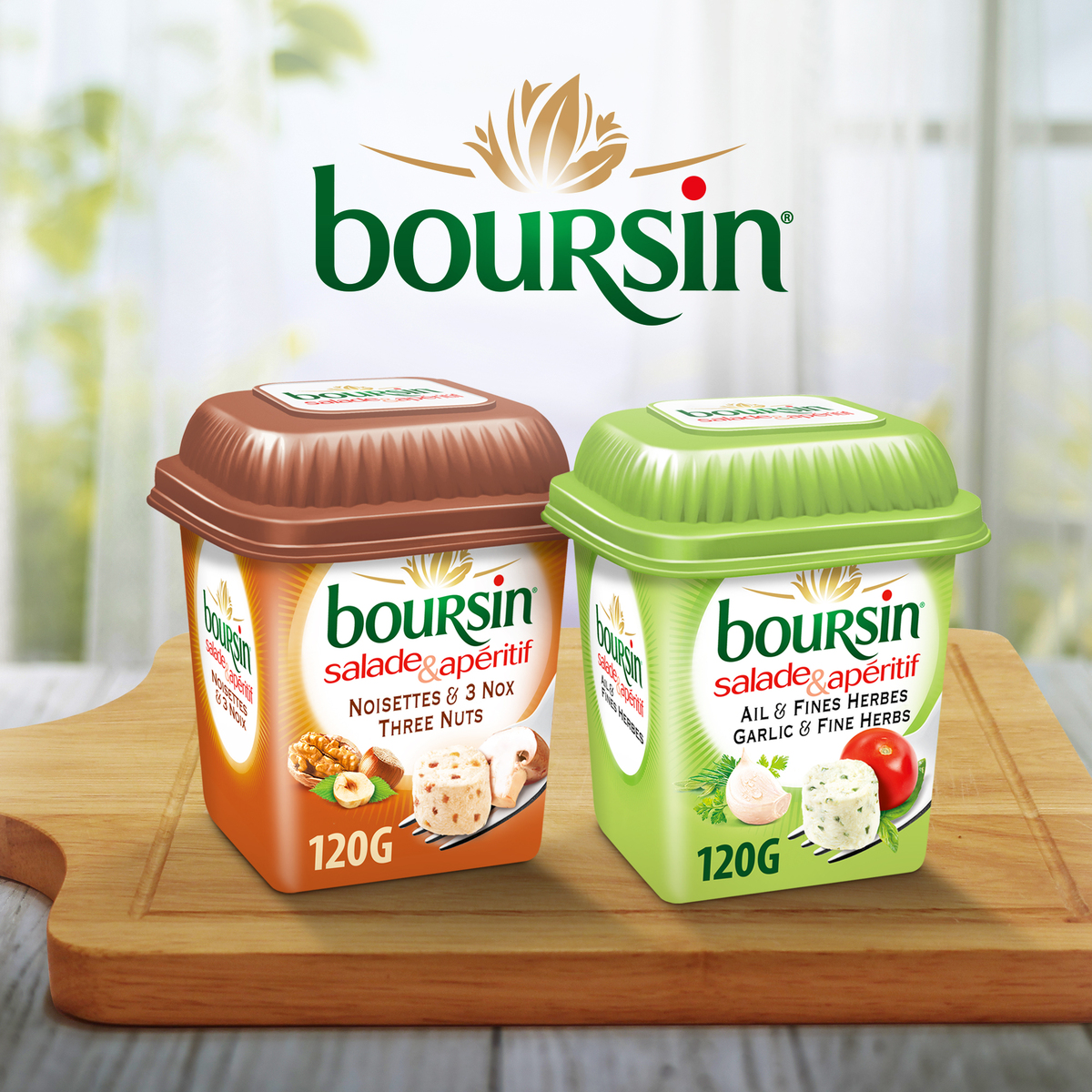 Boursin Salade & Aperitif Soft Cheese Three Nuts 120 g