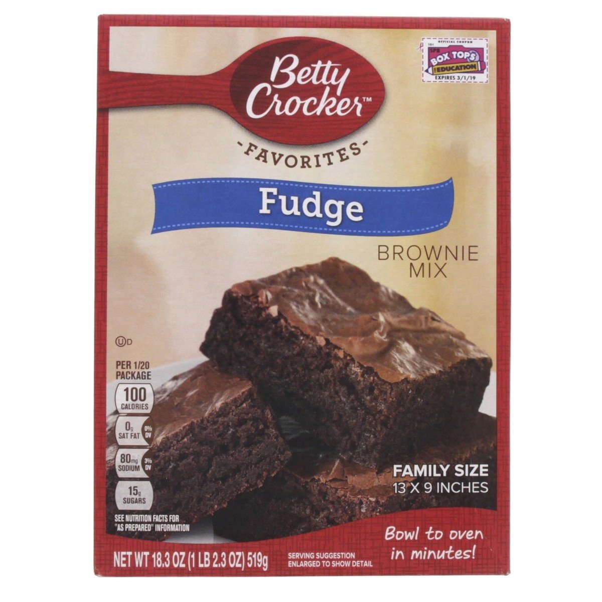 Betty crocker fudge brownie mix chocolate chunk 500g