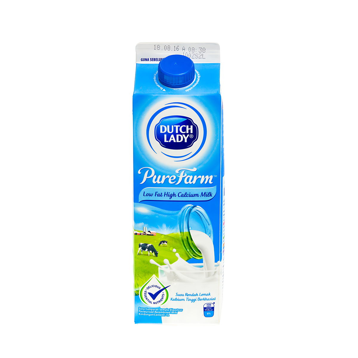 Dutch Lady Pure Farm Low Fat Milk 1Litre