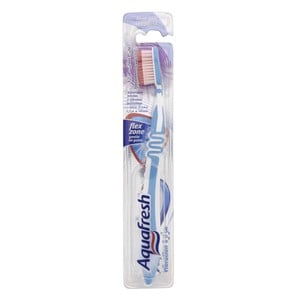 Aquafresh Medium Toothbrush Flex Zone Assorted Colours 1 pc