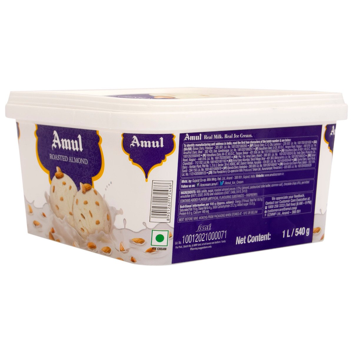 Amul Roasted Almond Ice Cream 540 g