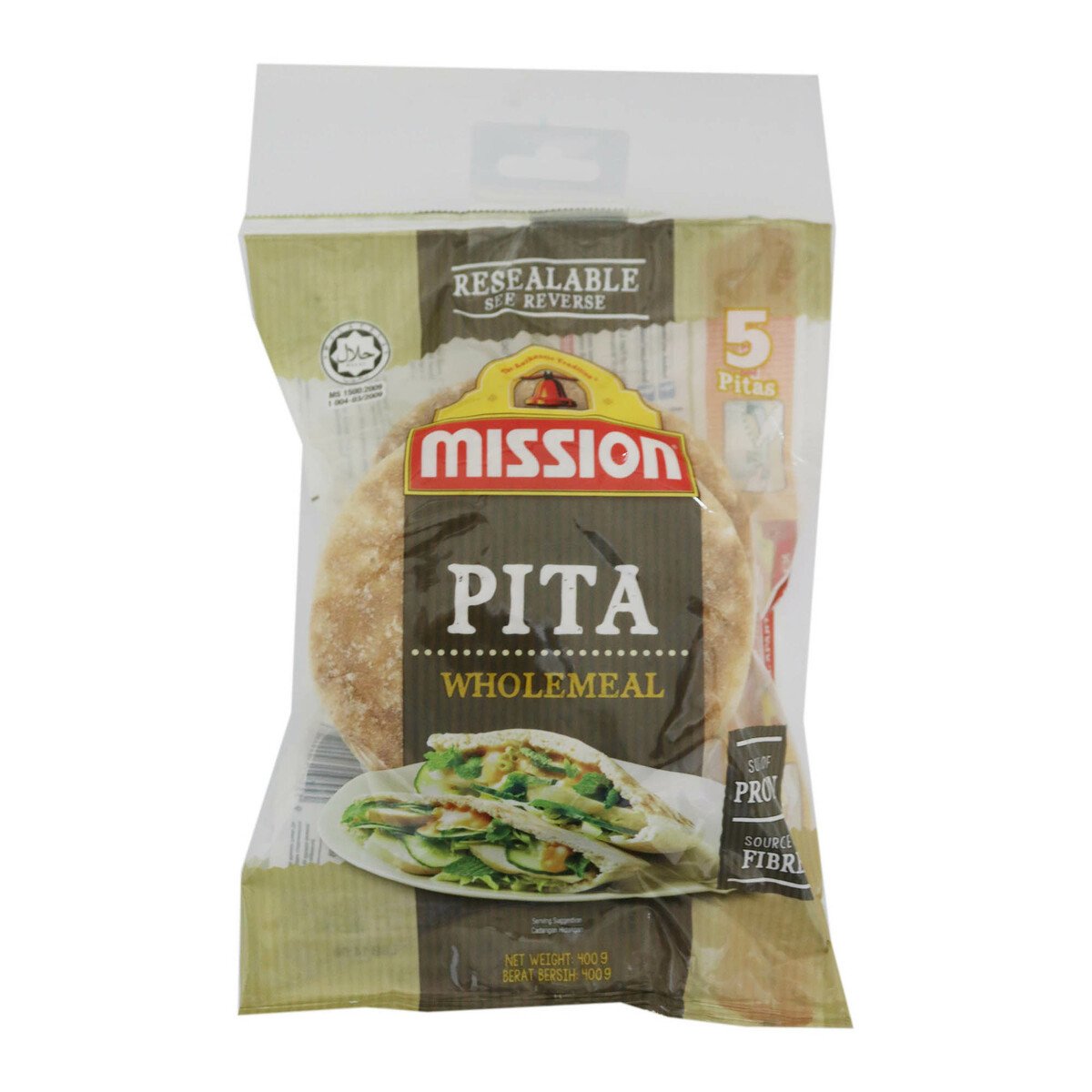 Mission Pita Wholemeal 5pcs