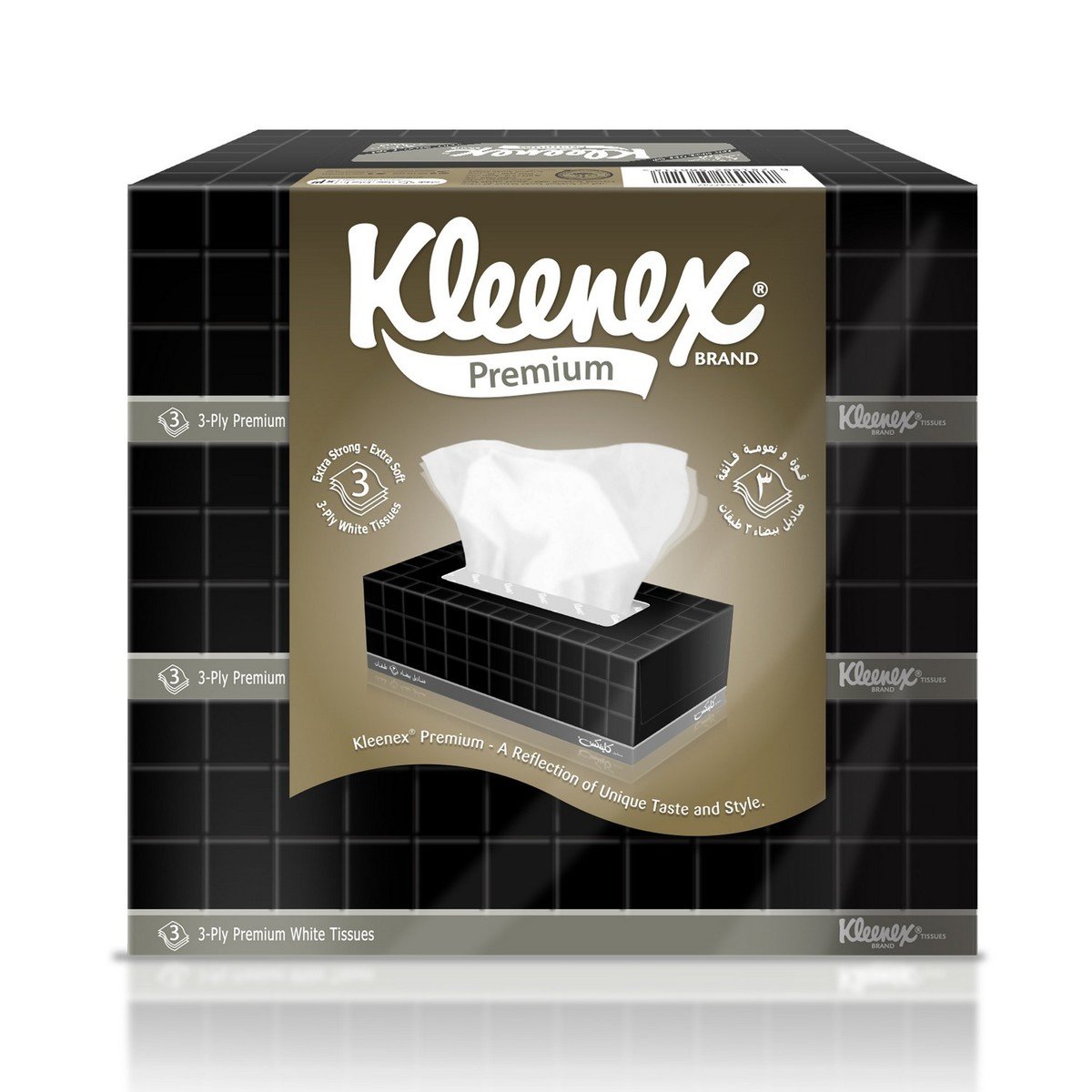 Kleenex Premium Tissue 3ply 3 x 100pcs